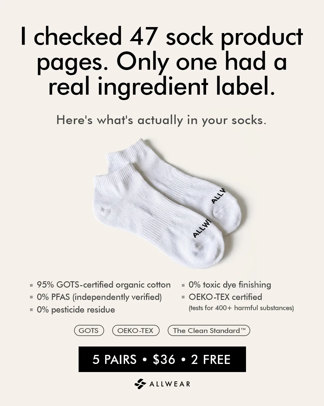 Socks · Static ad, EN