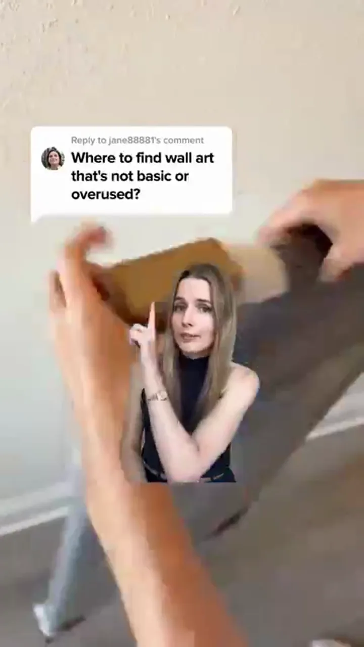 Home décor, EU · Video · EN: Hook: “Where to find wall art that's not basic?”
